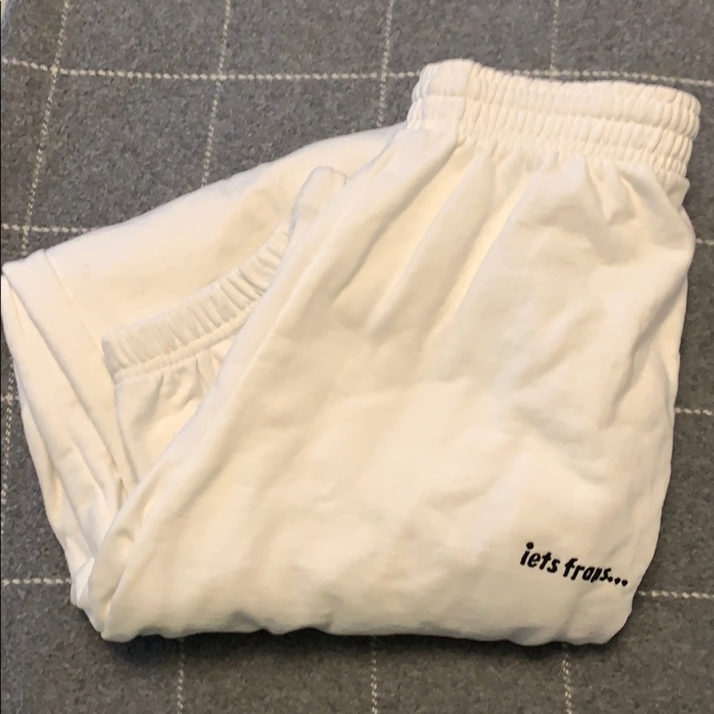 iets frans urban outfitters white sweatpants
